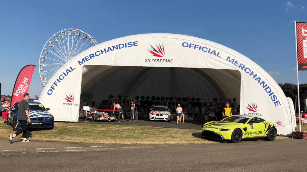 Branded Inflatable Event Structure - stage at Silverstone 2018